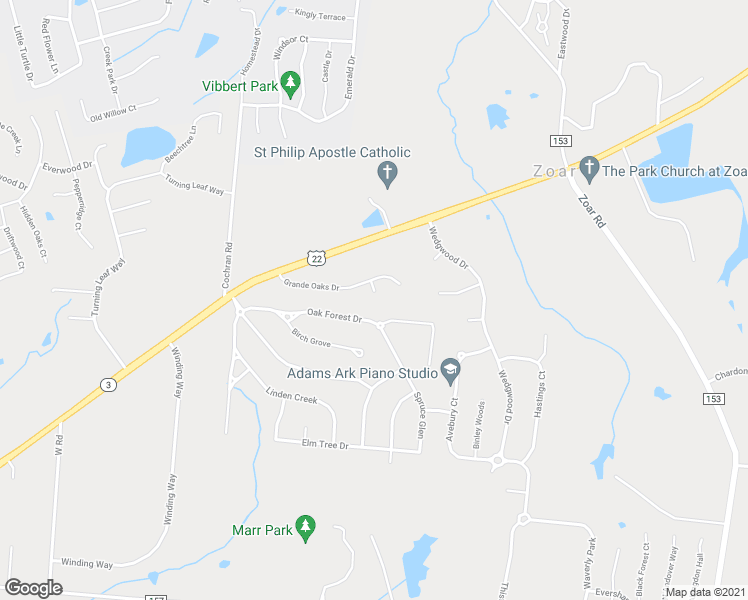 map of restaurants, bars, coffee shops, grocery stores, and more near 6007 Oak Leaf Court in Morrow