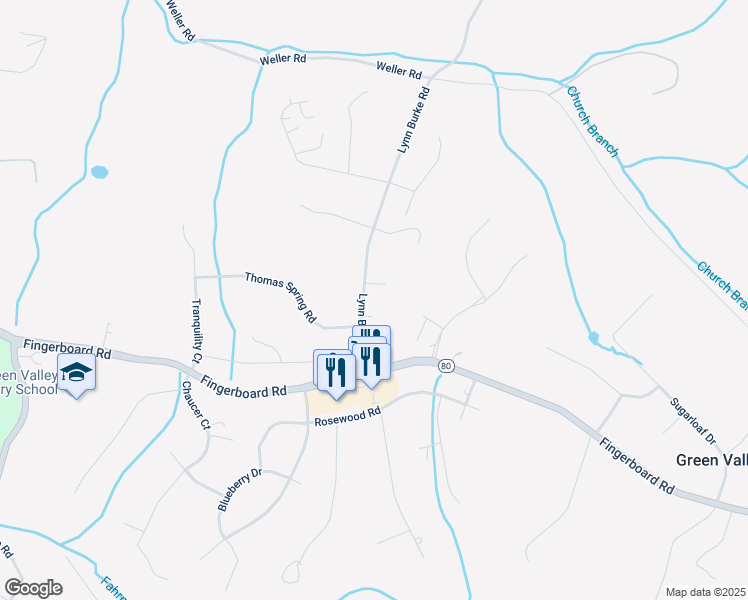 map of restaurants, bars, coffee shops, grocery stores, and more near 4105 Lynn Burke Road in Monrovia