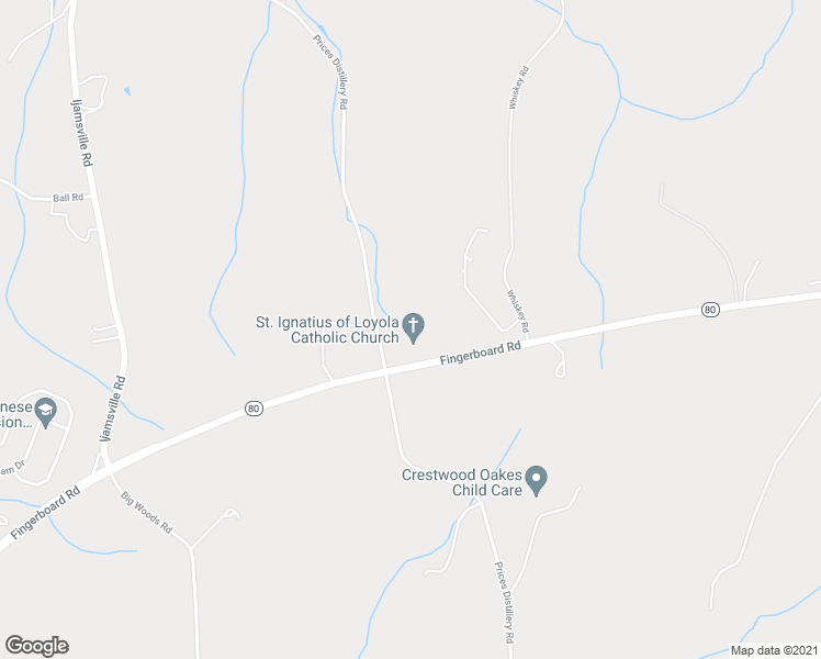 map of restaurants, bars, coffee shops, grocery stores, and more near 4103 Prices Distillery Road in Ijamsville