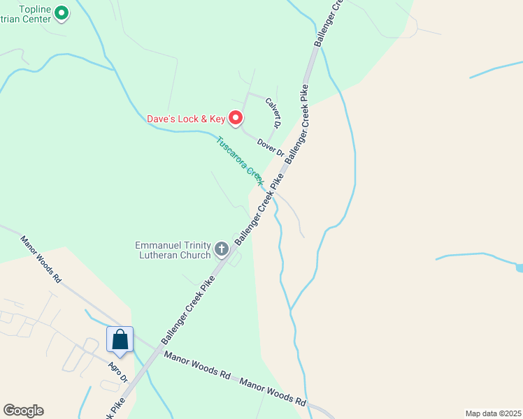 map of restaurants, bars, coffee shops, grocery stores, and more near Ballenger Creek Pike in Frederick