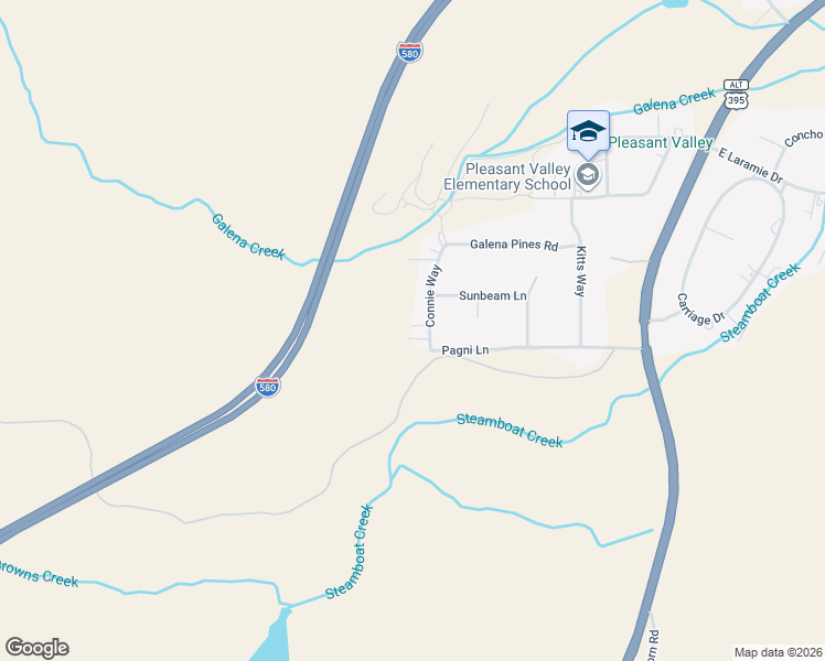 map of restaurants, bars, coffee shops, grocery stores, and more near 10 Connie Way in Reno