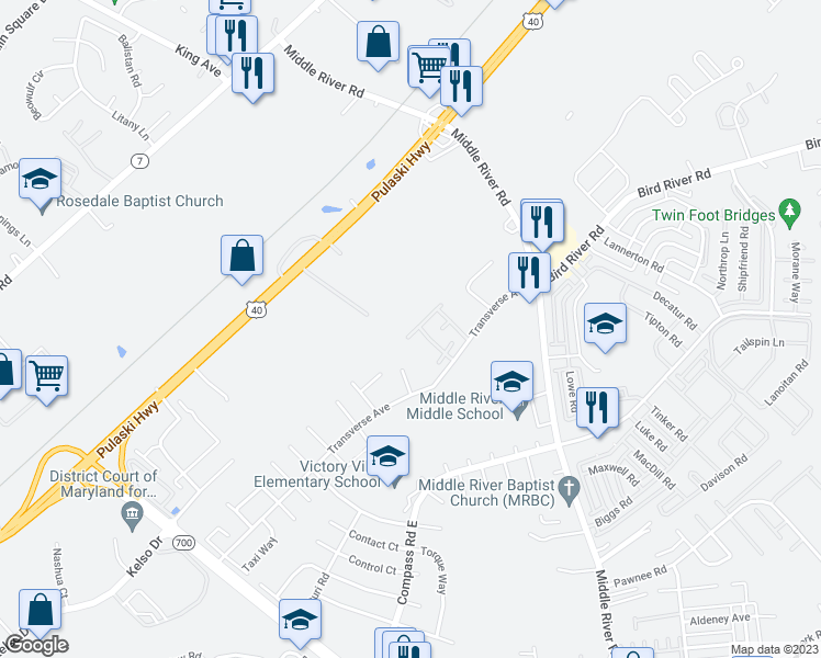 map of restaurants, bars, coffee shops, grocery stores, and more near 9424 Windpine Road in Baltimore