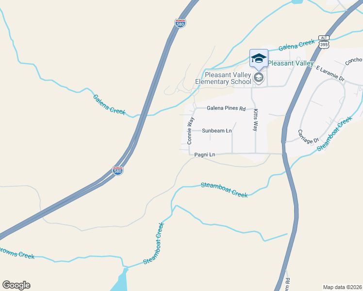 map of restaurants, bars, coffee shops, grocery stores, and more near 10 Connie Way in Reno
