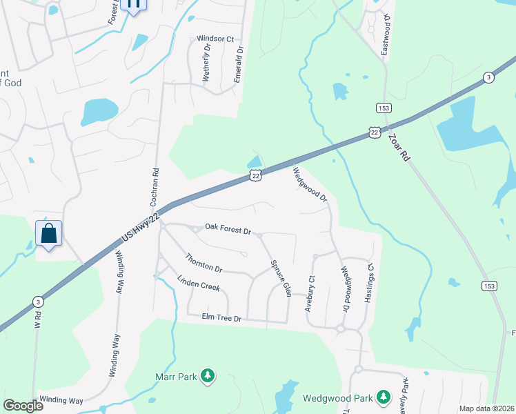 map of restaurants, bars, coffee shops, grocery stores, and more near 6007 Oak Leaf Court in Morrow