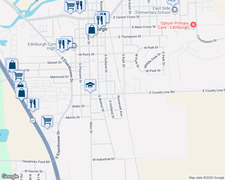 map of restaurants, bars, coffee shops, grocery stores, and more near 705 South Holland Street in Edinburgh