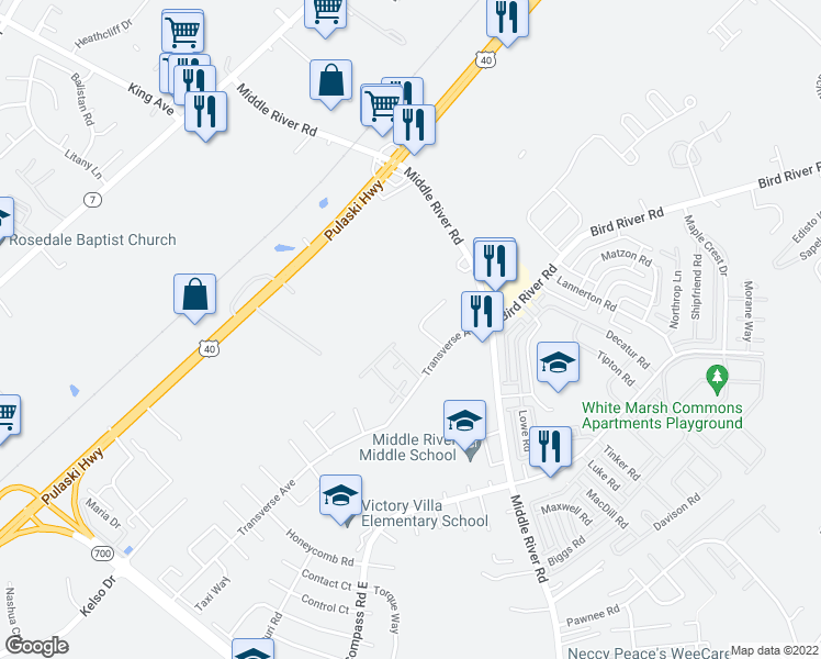 map of restaurants, bars, coffee shops, grocery stores, and more near 924 Manorgreen Road in Baltimore