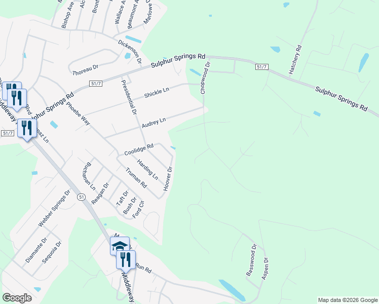 map of restaurants, bars, coffee shops, grocery stores, and more near 376 Chopwood Drive in Inwood