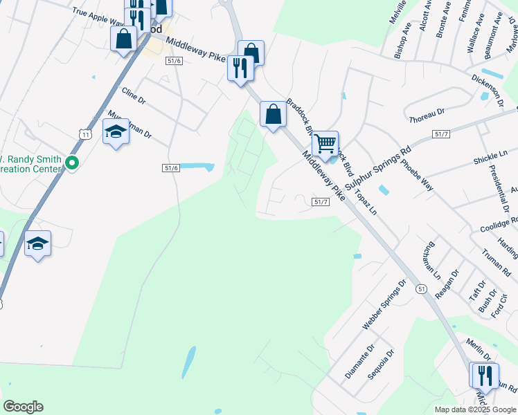 map of restaurants, bars, coffee shops, grocery stores, and more near 11 Hokes Run in Inwood