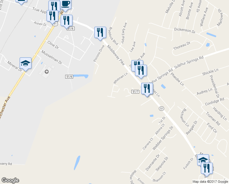 map of restaurants, bars, coffee shops, grocery stores, and more near 20 Stowe Court in Inwood