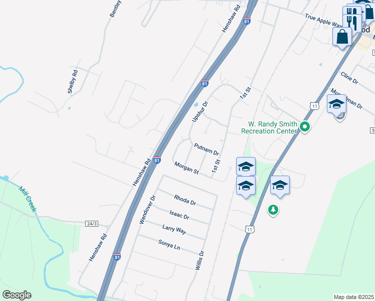 map of restaurants, bars, coffee shops, grocery stores, and more near 472 Upshur Drive in Inwood