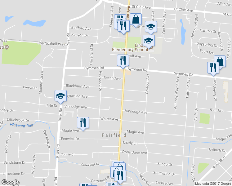 map of restaurants, bars, coffee shops, grocery stores, and more near in Hamilton