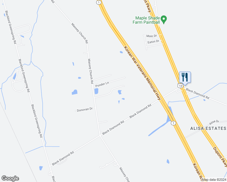 map of restaurants, bars, coffee shops, grocery stores, and more near 491 Massey Church Road in Smyrna