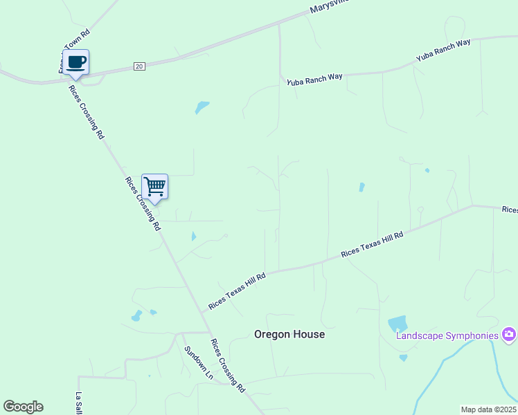 map of restaurants, bars, coffee shops, grocery stores, and more near 13376 Rue Montaigne in Oregon House