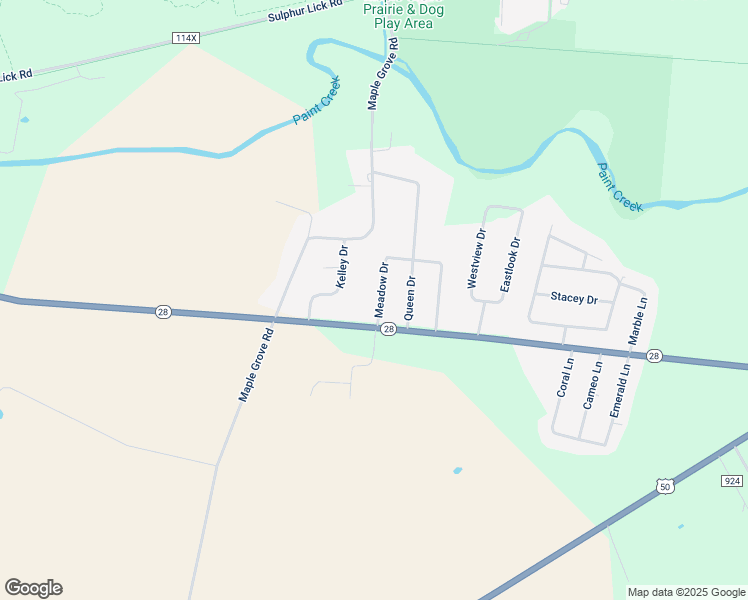 map of restaurants, bars, coffee shops, grocery stores, and more near 93 Meadow Drive in Chillicothe