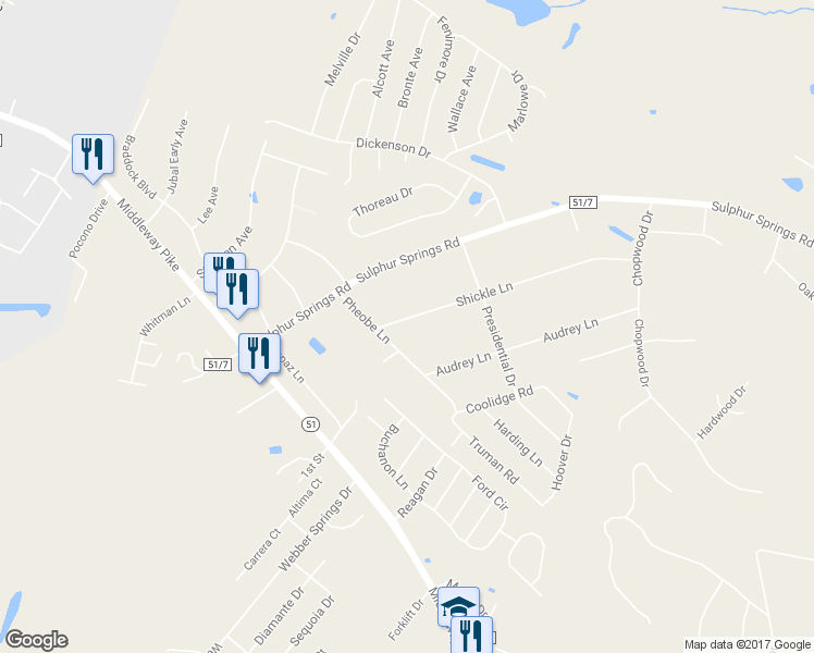 map of restaurants, bars, coffee shops, grocery stores, and more near 64 Shickle Lane in Inwood