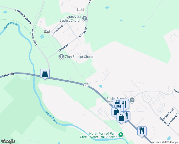 map of restaurants, bars, coffee shops, grocery stores, and more near 2251 Anderson Station Road in Chillicothe