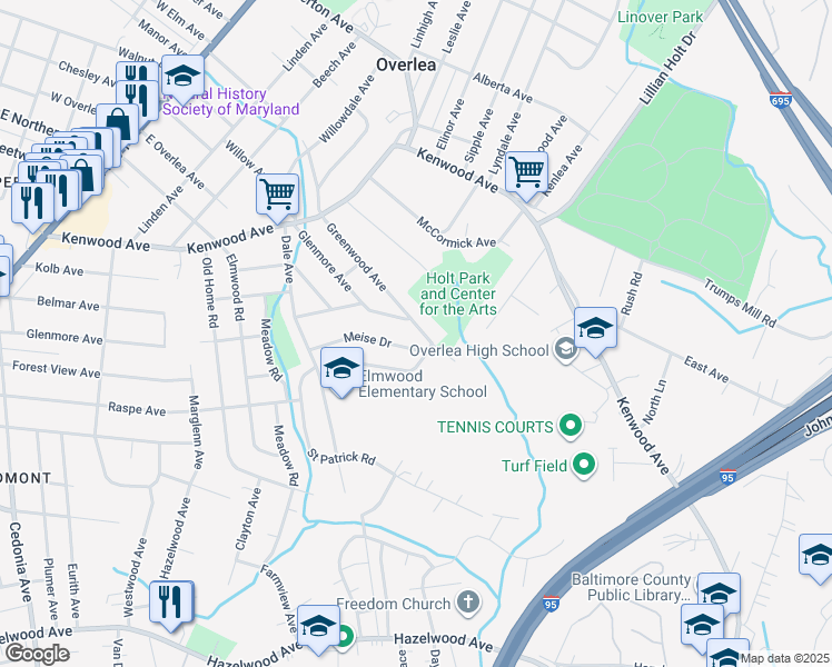 44 Greenwood Avenue, Overlea MD Walk Score