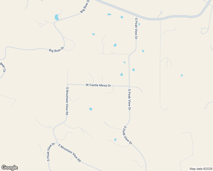 map of restaurants, bars, coffee shops, grocery stores, and more near West Castle Mesa Drive in Castle Rock