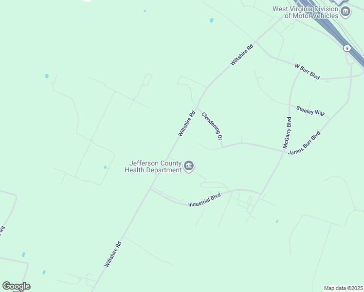 map of restaurants, bars, coffee shops, grocery stores, and more near 941 James Burr Boulevard in Kearneysville