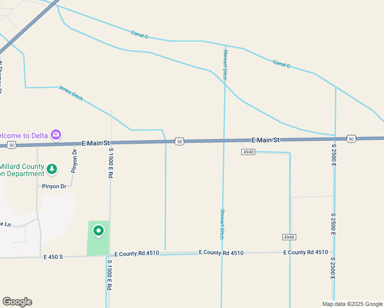 map of restaurants, bars, coffee shops, grocery stores, and more near 1880 East Main Street in Delta