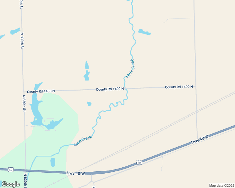 map of restaurants, bars, coffee shops, grocery stores, and more near 8300-9498 Co Road 1400 North in Martinsville
