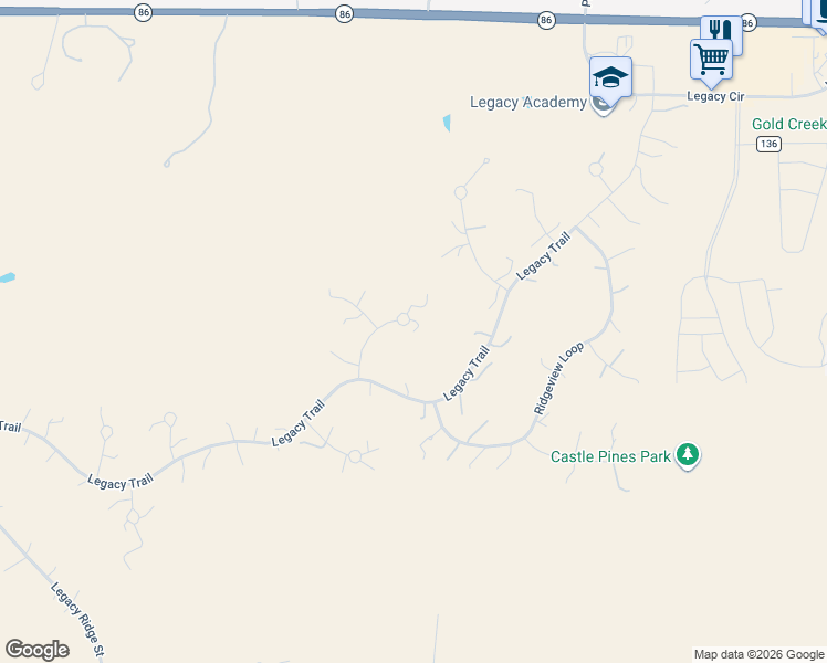 map of restaurants, bars, coffee shops, grocery stores, and more near 33280 Wyndham Circle in Elizabeth