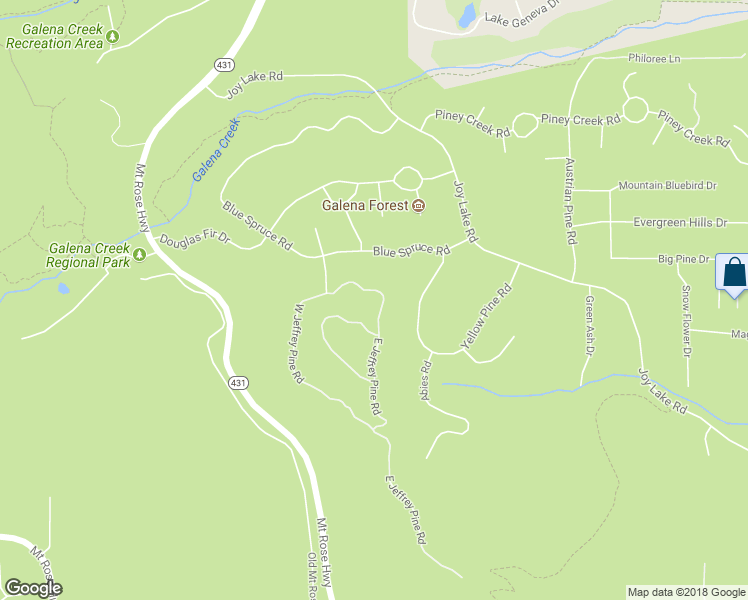 map of restaurants, bars, coffee shops, grocery stores, and more near 292 East Jeffrey Pine Road in Reno