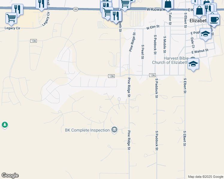 map of restaurants, bars, coffee shops, grocery stores, and more near 630 Avena Drive in Elizabeth