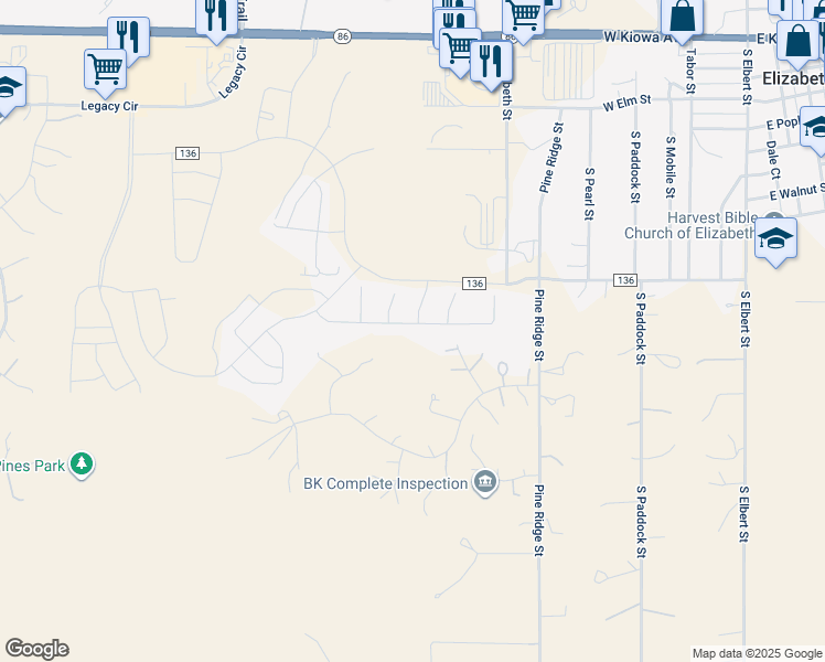 map of restaurants, bars, coffee shops, grocery stores, and more near 690 Avena Drive in Elizabeth