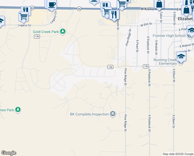 map of restaurants, bars, coffee shops, grocery stores, and more near 690 Avena Drive in Elizabeth