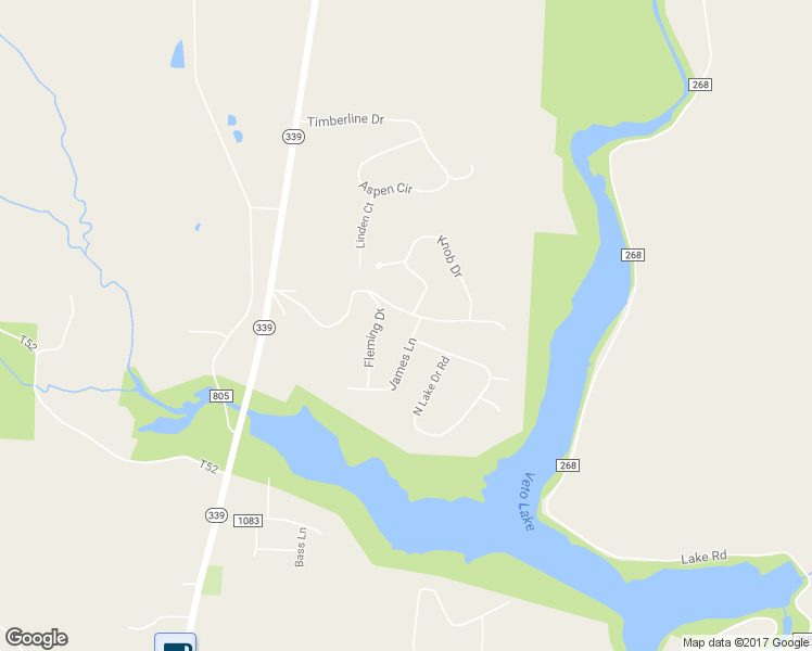 map of restaurants, bars, coffee shops, grocery stores, and more near 390 Lakeview Drive in Vincent