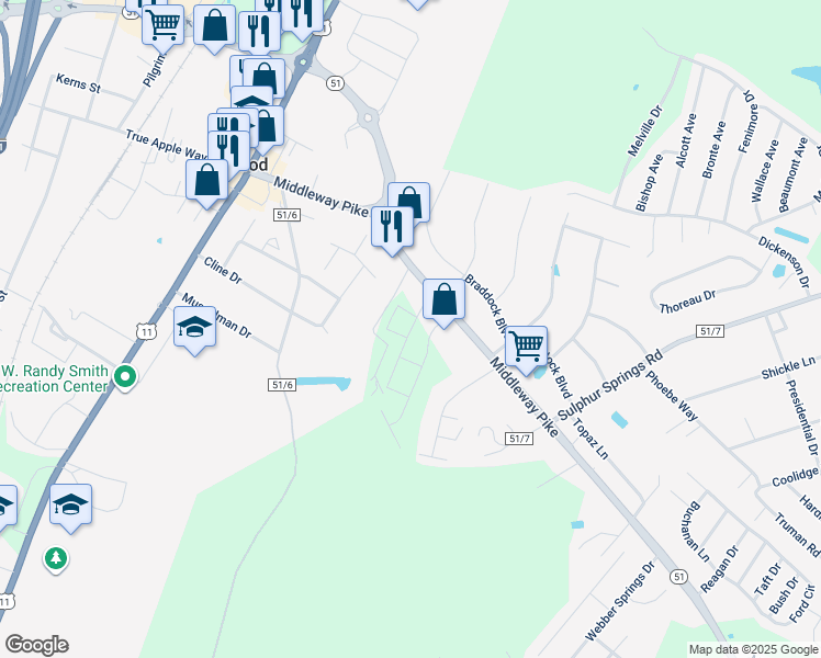 map of restaurants, bars, coffee shops, grocery stores, and more near Gray Silver Road in Inwood