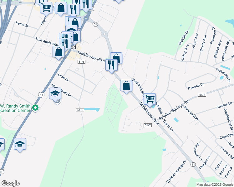 map of restaurants, bars, coffee shops, grocery stores, and more near Gray Silver Road in Inwood
