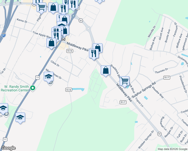 map of restaurants, bars, coffee shops, grocery stores, and more near 144 Pocono Drive in Inwood