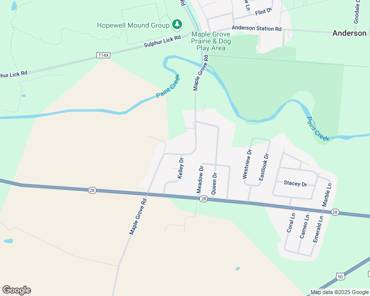 map of restaurants, bars, coffee shops, grocery stores, and more near 1456 Maple Grove Road in Chillicothe