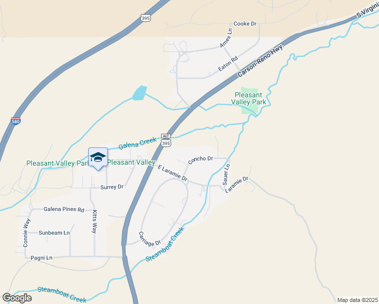 map of restaurants, bars, coffee shops, grocery stores, and more near 159 Wagon Circle in Reno