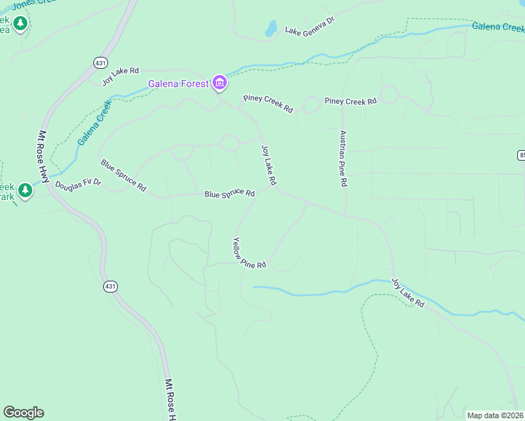 map of restaurants, bars, coffee shops, grocery stores, and more near 11050 Blue Spruce Road in Reno