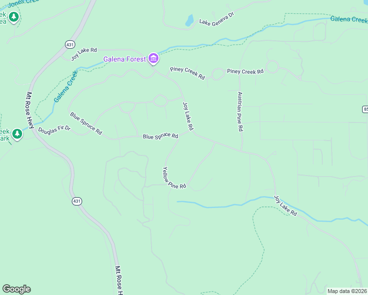 map of restaurants, bars, coffee shops, grocery stores, and more near 11050 Blue Spruce Road in Reno