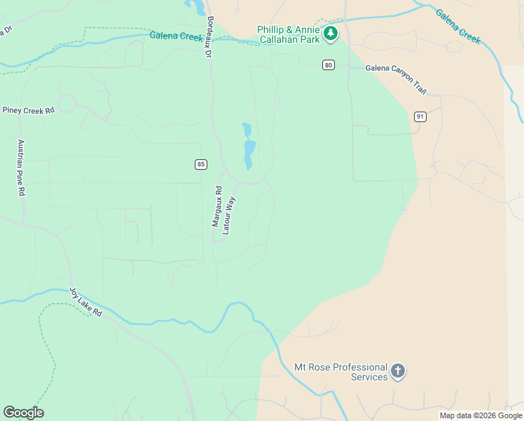 map of restaurants, bars, coffee shops, grocery stores, and more near 20588 Chanson Way in Reno