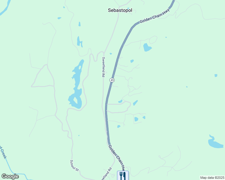 map of restaurants, bars, coffee shops, grocery stores, and more near 27001 California 49 in Nevada City