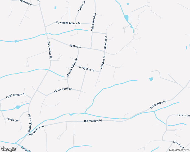 map of restaurants, bars, coffee shops, grocery stores, and more near 4396 Moleton Drive in Mount Airy