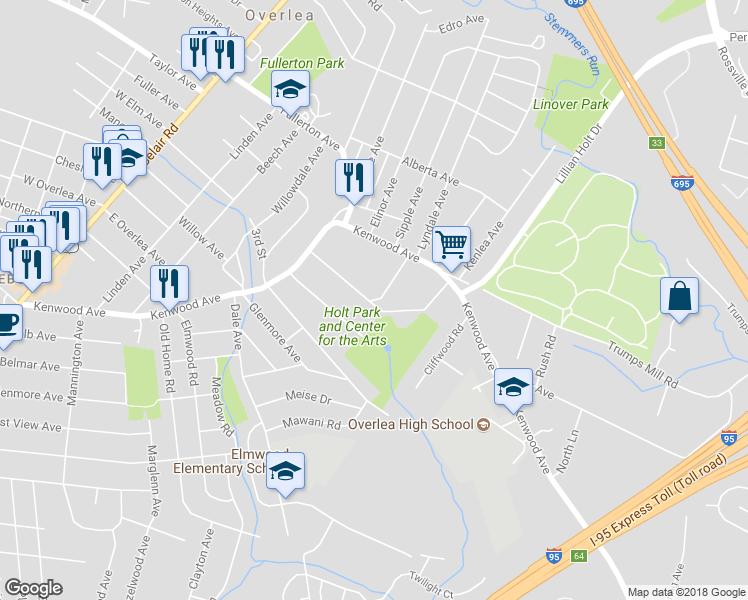 map of restaurants, bars, coffee shops, grocery stores, and more near 21 McCormick Avenue in Baltimore
