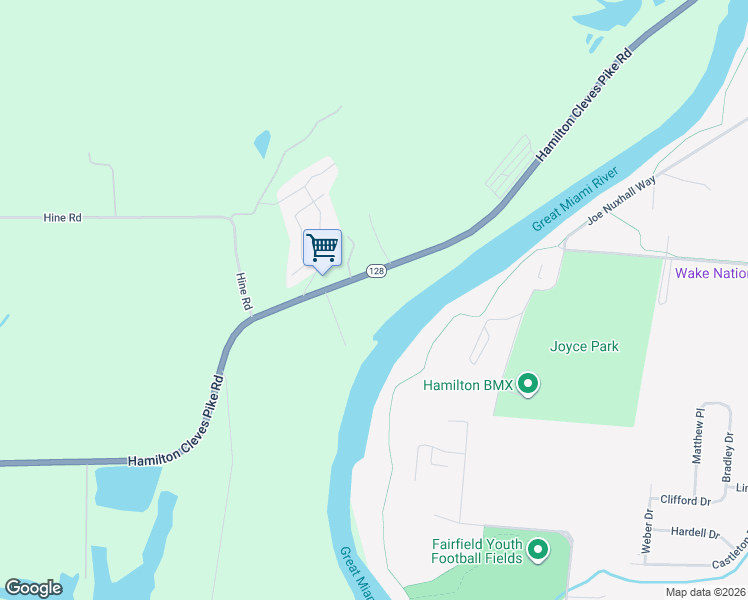 map of restaurants, bars, coffee shops, grocery stores, and more near 2356 Hamilton Cleves Road in Hamilton