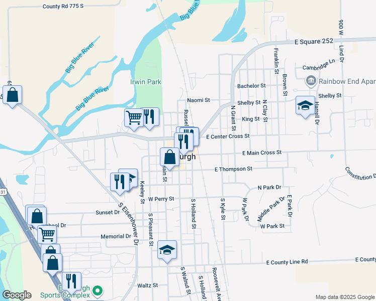 map of restaurants, bars, coffee shops, grocery stores, and more near in Edinburgh