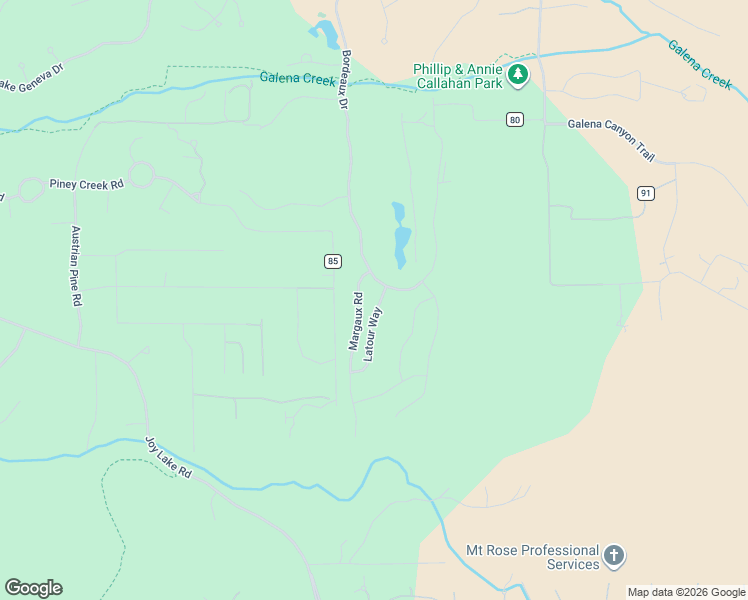 map of restaurants, bars, coffee shops, grocery stores, and more near 20580 Latour Way in Reno