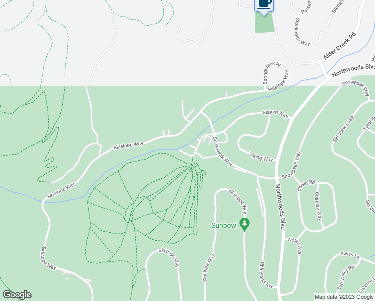 map of restaurants, bars, coffee shops, grocery stores, and more near 11535 Snowpeak Way in Truckee
