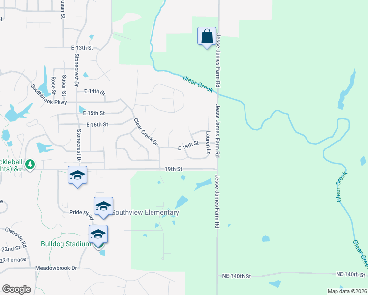 map of restaurants, bars, coffee shops, grocery stores, and more near 1771 Jordan Drive in Kearney