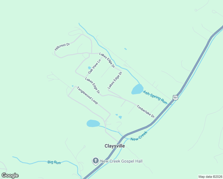 map of restaurants, bars, coffee shops, grocery stores, and more near 189 Lakes Edge Drive in New Creek