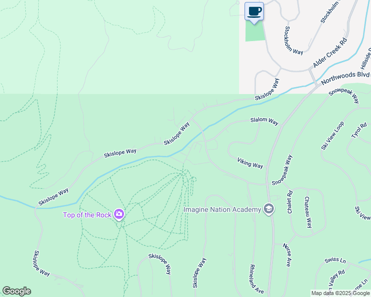 map of restaurants, bars, coffee shops, grocery stores, and more near 11515 Snowpeak Way in Truckee