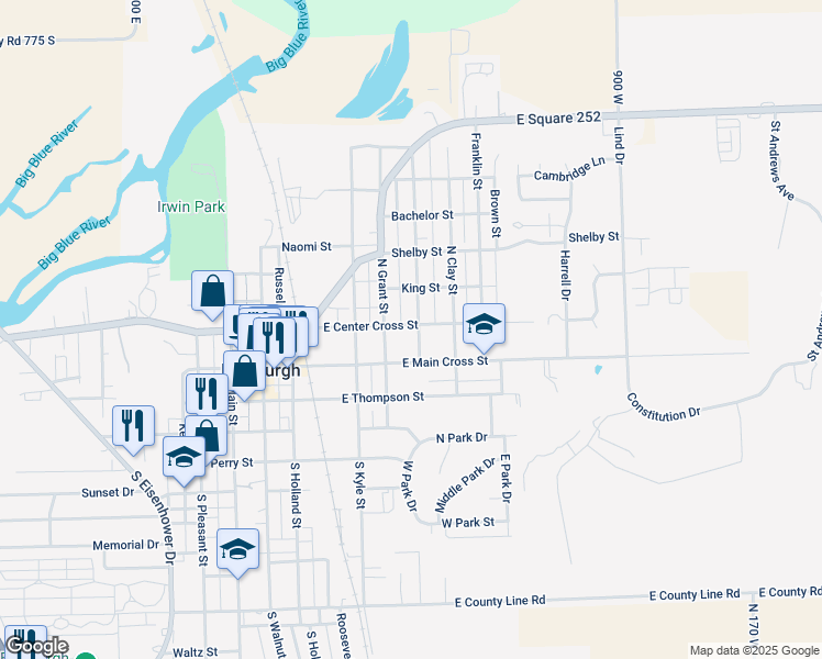 map of restaurants, bars, coffee shops, grocery stores, and more near 109 Lincoln Street in Edinburgh